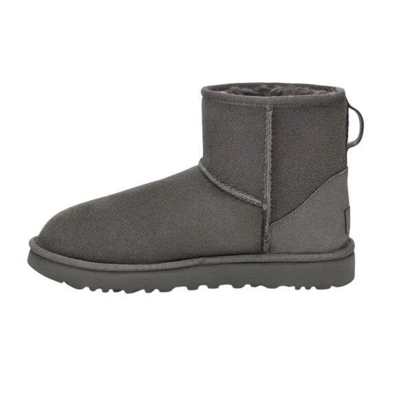 UGG Boots 7 Classic Mini II Genuine Fur Sheepskin Suede Winter Snow Shoes Gray - Picture 16 of 16